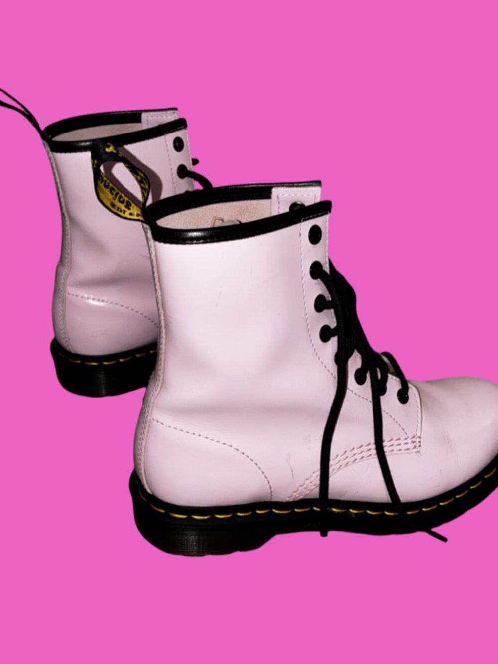 Sz.8*Doc Martens*Pink Patent Leather Combat Boots - Picture 5 of 10